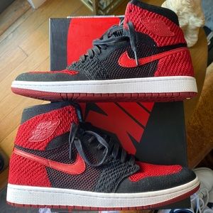 Jordan Retro 1 Flyknit size 10.5. Worn and sold as is with box